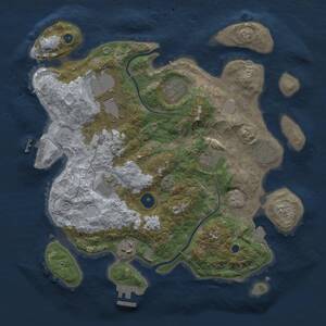 Thumbnail Rust Map: Procedural Map, Size: 3500, Seed: 1213570860, 13 Monuments