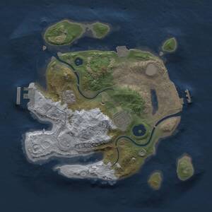 Thumbnail Rust Map: Procedural Map, Size: 2500, Seed: 947389352, 6 Monuments