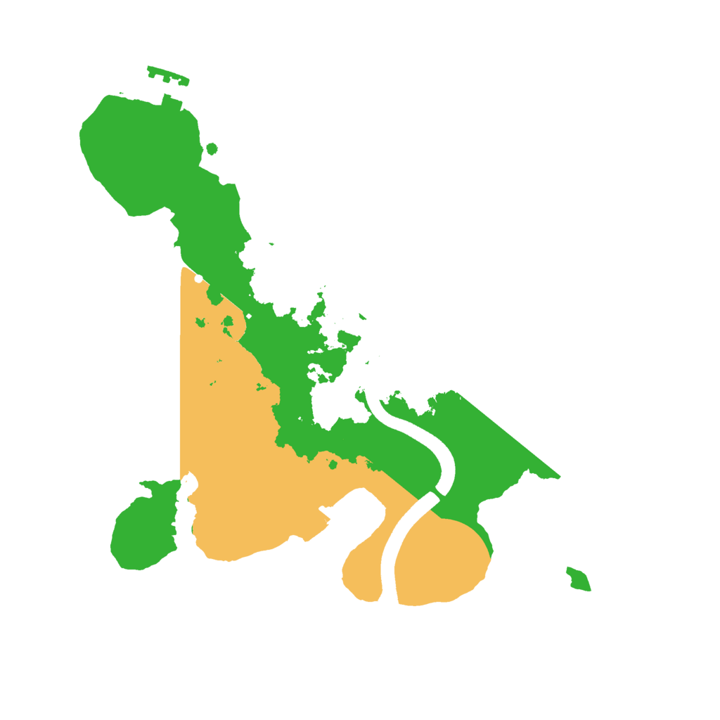 Biome Rust Map: Procedural Map, Size: 2500, Seed: 83718866