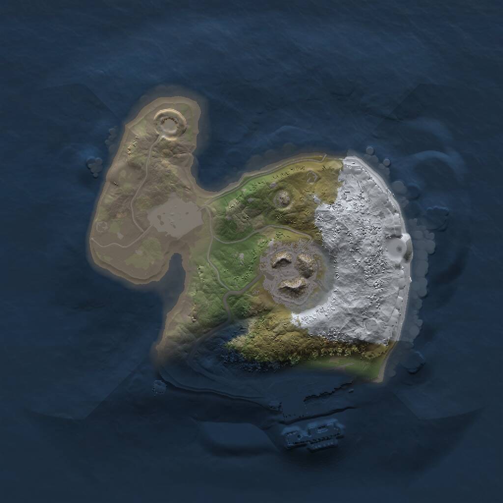 Rust Map: Procedural Map, Size: 1500, Seed: 1423612813, 3 Monuments