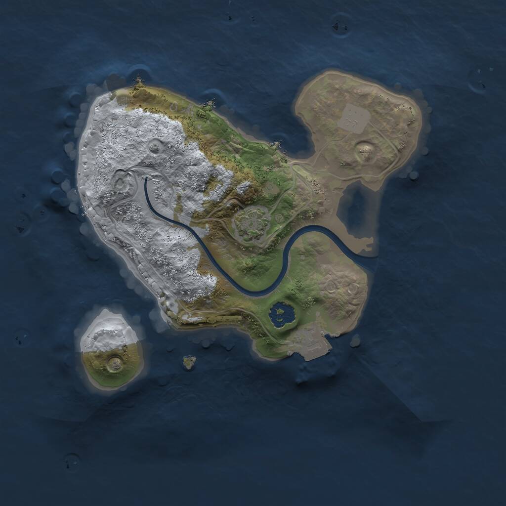 Rust Map: Procedural Map, Size: 2000, Seed: 848479926, 2 Monuments