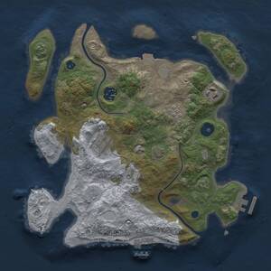 Thumbnail Rust Map: Procedural Map, Size: 3000, Seed: 31755, 10 Monuments