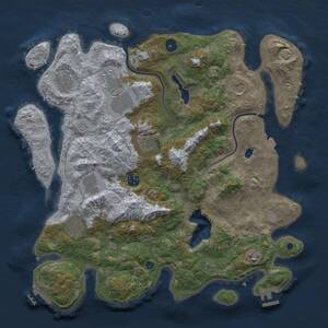 Thumbnail Rust Map: Procedural Map, Size: 4000, Seed: 3903572, 14 Monuments