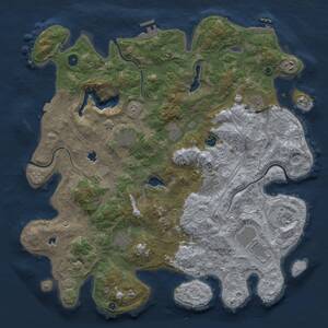 Thumbnail Rust Map: Procedural Map, Size: 4500, Seed: 85624862, 16 Monuments