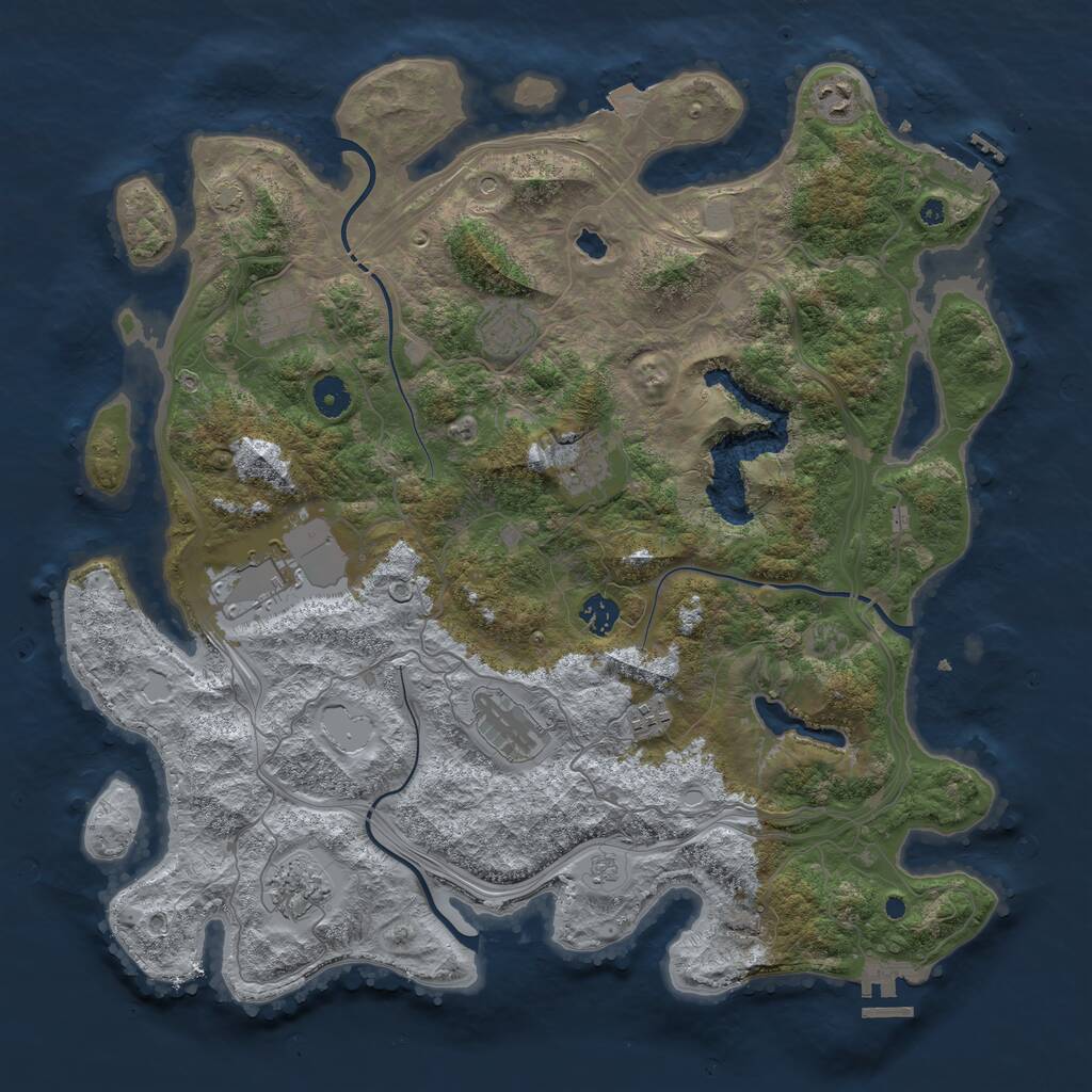 Rust Map: Procedural Map, Size: 4255, Seed: 1425522163, 15 Monuments
