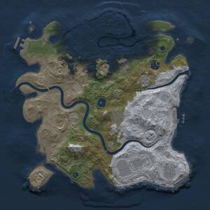 Thumbnail Rust Map: Procedural Map, Size: 3500, Seed: 1209992498, 13 Monuments