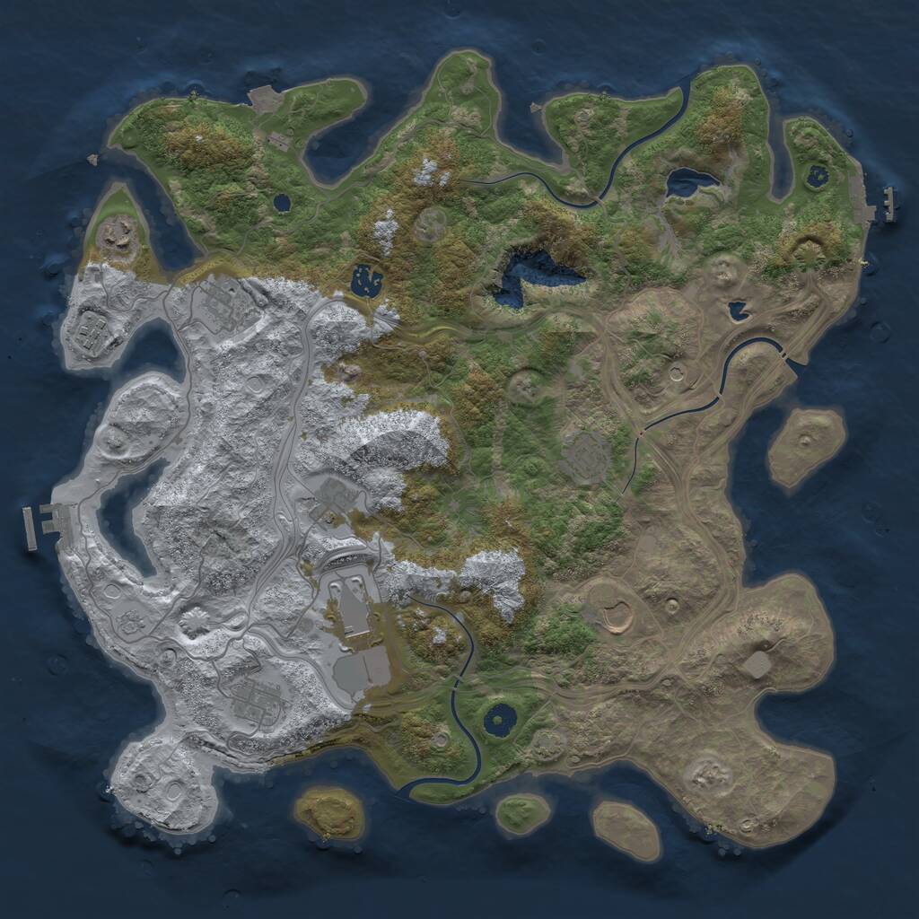 Rust Map: Procedural Map, Size: 4250, Seed: 1639202457, 15 Monuments