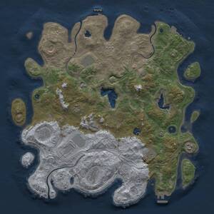 Thumbnail Rust Map: Procedural Map, Size: 4250, Seed: 6132, 16 Monuments
