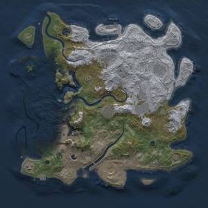 Thumbnail Rust Map: Procedural Map, Size: 4000, Seed: 582254735, 16 Monuments