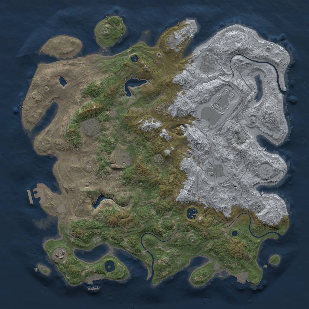 Rust Map: Procedural Map, Size: 4250, Seed: 590261669, 15 Monuments