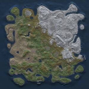 Thumbnail Rust Map: Procedural Map, Size: 4500, Seed: 1468820652, 16 Monuments