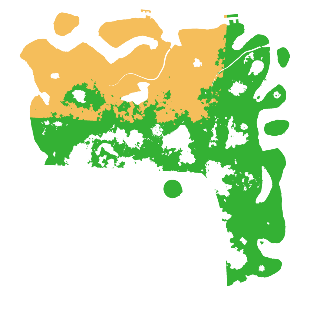 Biome Rust Map: Procedural Map, Size: 4500, Seed: 2025194261