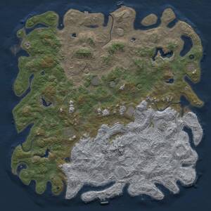 Thumbnail Rust Map: Procedural Map, Size: 6000, Seed: 1546975, 17 Monuments