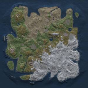 Thumbnail Rust Map: Procedural Map, Size: 3800, Seed: 784729209, 15 Monuments