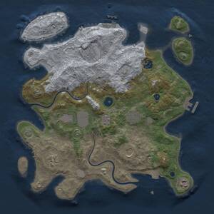 Thumbnail Rust Map: Procedural Map, Size: 3500, Seed: 642222865, 14 Monuments