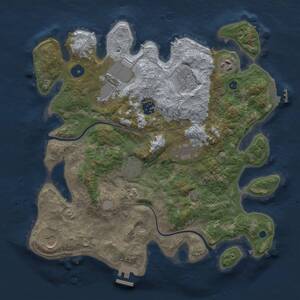 Thumbnail Rust Map: Procedural Map, Size: 3500, Seed: 691483438, 12 Monuments