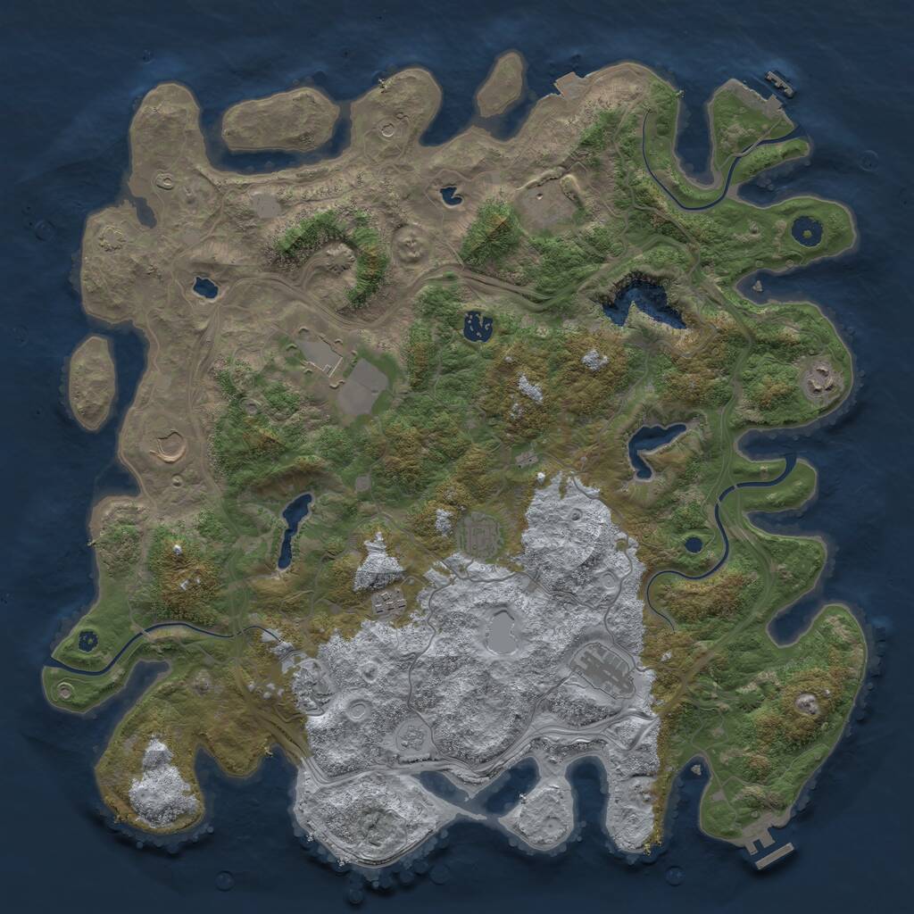 Rust Map: Procedural Map, Size: 4500, Seed: 1854535322, 15 Monuments