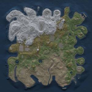 Thumbnail Rust Map: Procedural Map, Size: 3900, Seed: 449070401, 17 Monuments