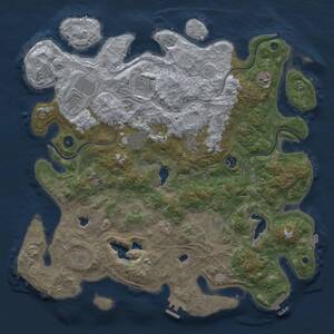 Thumbnail Rust Map: Procedural Map, Size: 4500, Seed: 711722497, 16 Monuments