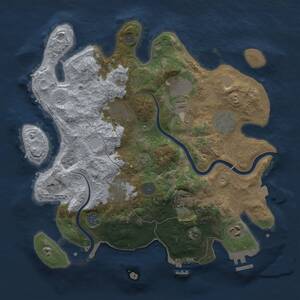 Thumbnail Rust Map: Procedural Map, Size: 3500, Seed: 1829216225, 16 Monuments
