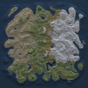 Thumbnail Rust Map: Procedural Map, Size: 4500, Seed: 447269772, 15 Monuments