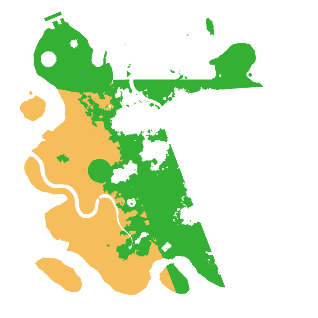 Biome Rust Map: Procedural Map, Size: 3600, Seed: 12524