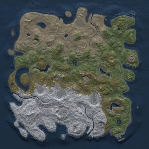 Thumbnail Rust Map: Procedural Map, Size: 4500, Seed: 1267970971, 16 Monuments