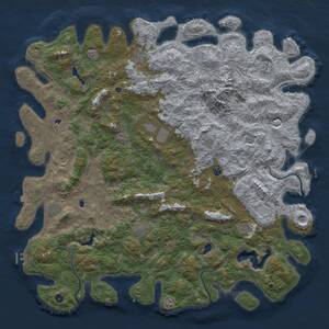 Thumbnail Rust Map: Procedural Map, Size: 6000, Seed: 915098599, 17 Monuments