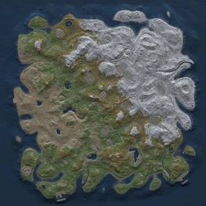 Thumbnail Rust Map: Procedural Map, Size: 4800, Seed: 930161681, 17 Monuments