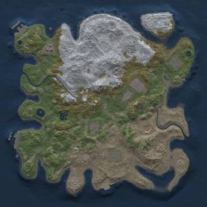 Thumbnail Rust Map: Procedural Map, Size: 3750, Seed: 2124389181, 16 Monuments