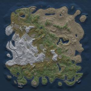 Thumbnail Rust Map: Procedural Map, Size: 4500, Seed: 1924932290, 16 Monuments