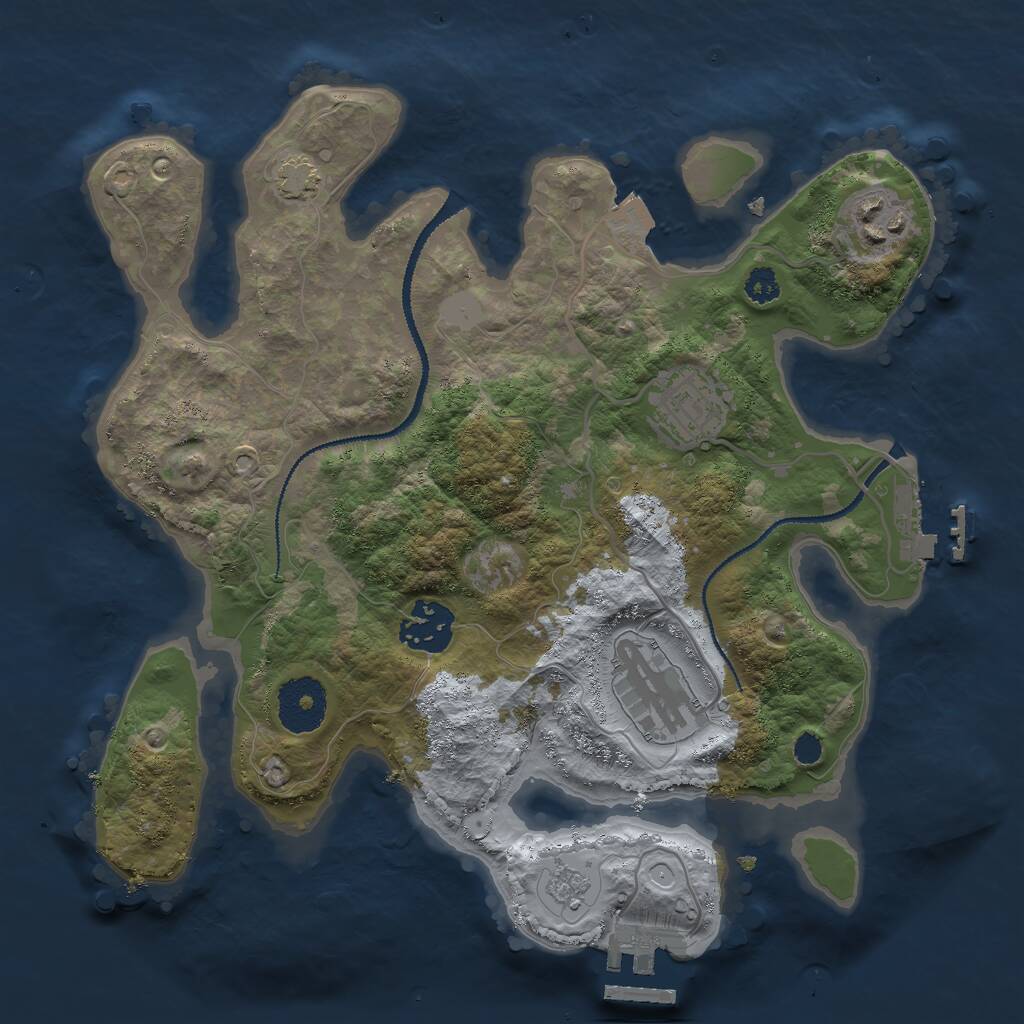 Rust Map: Procedural Map, Size: 2900, Seed: 638812571, 9 Monuments