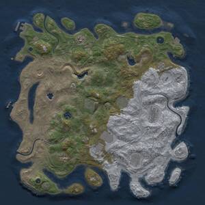 Thumbnail Rust Map: Procedural Map, Size: 4250, Seed: 1401100988, 16 Monuments