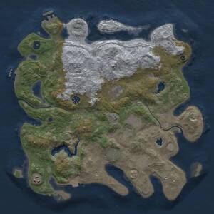 Thumbnail Rust Map: Procedural Map, Size: 4000, Seed: 51224, 14 Monuments