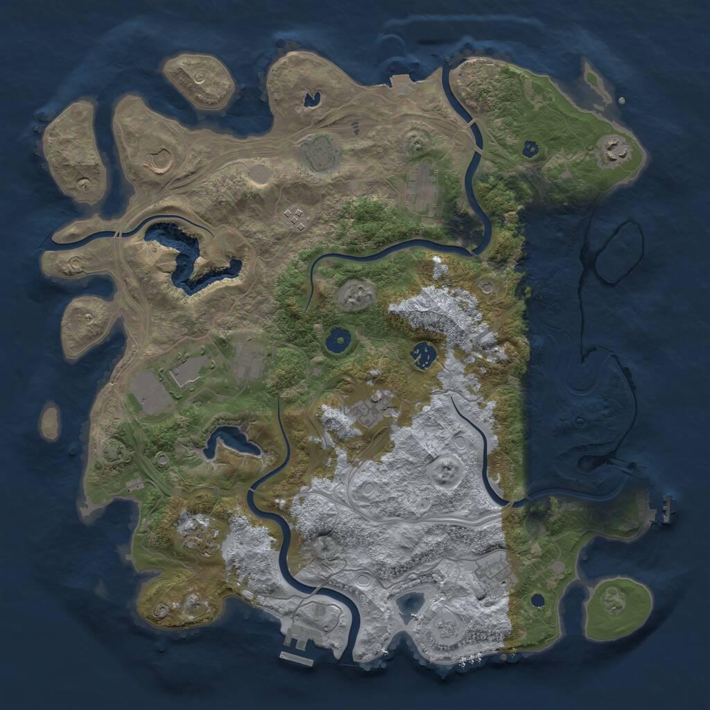 Rust Map: Procedural Map, Size: 4250, Seed: 2035020149, 17 Monuments
