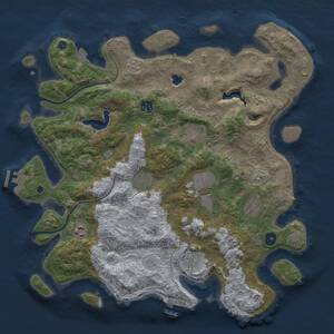 Thumbnail Rust Map: Procedural Map, Size: 4000, Seed: 1662932503, 14 Monuments