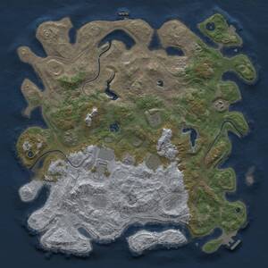 Thumbnail Rust Map: Procedural Map, Size: 4450, Seed: 31198, 16 Monuments