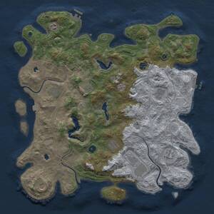 Thumbnail Rust Map: Procedural Map, Size: 4500, Seed: 789855159, 16 Monuments