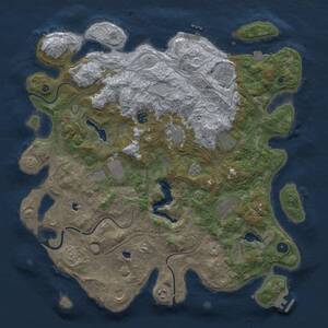 Thumbnail Rust Map: Procedural Map, Size: 4500, Seed: 1223728350, 15 Monuments
