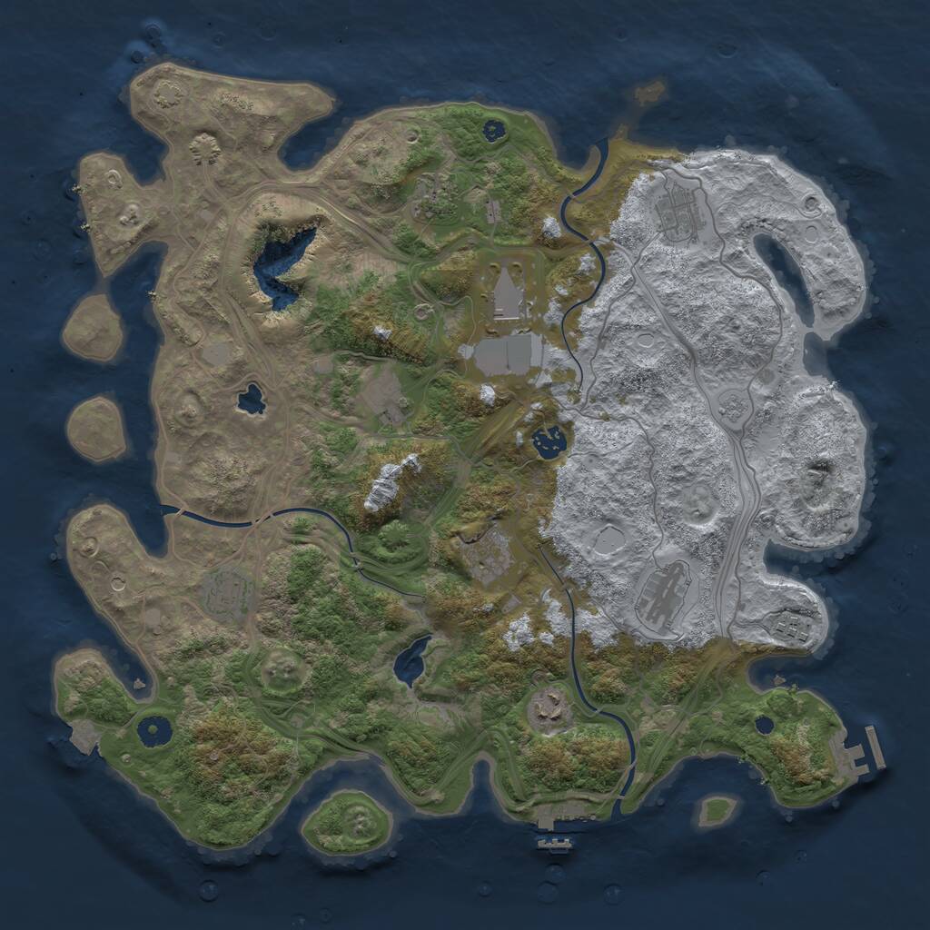 Rust Map: Procedural Map, Size: 4250, Seed: 91737, 16 Monuments