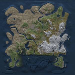 Thumbnail Rust Map: Procedural Map, Size: 4000, Seed: 742324141, 16 Monuments