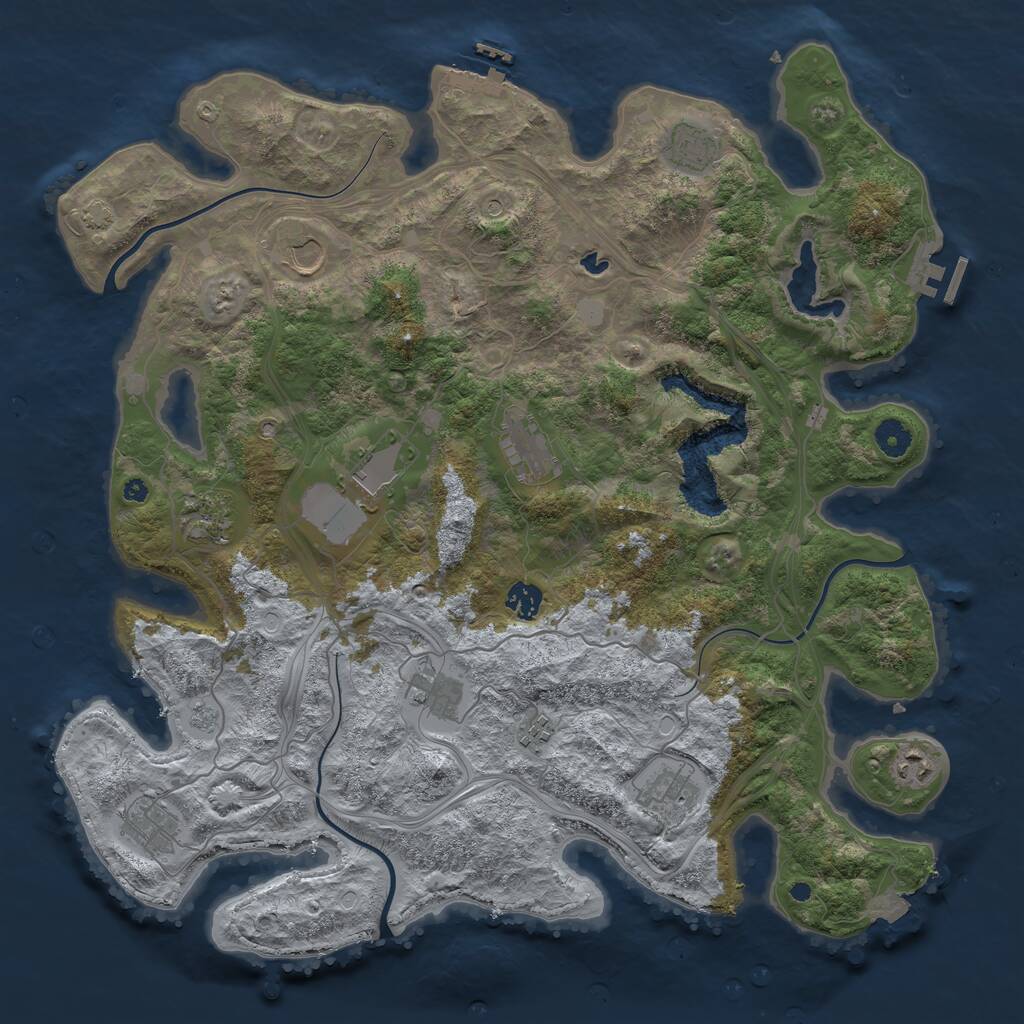 Rust Map: Procedural Map, Size: 4250, Seed: 63454840, 17 Monuments