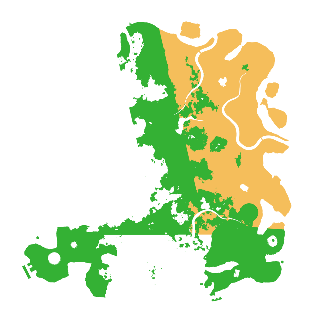 Biome Rust Map: Procedural Map, Size: 4500, Seed: 1233466485