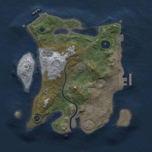 Thumbnail Rust Map: Procedural Map, Size: 2600, Seed: 1446691158, 6 Monuments