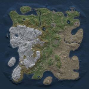 Thumbnail Rust Map: Procedural Map, Size: 3750, Seed: 737730771, 14 Monuments