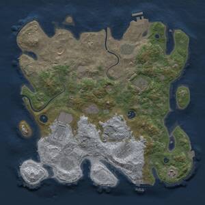 Thumbnail Rust Map: Procedural Map, Size: 3800, Seed: 967826103, 16 Monuments