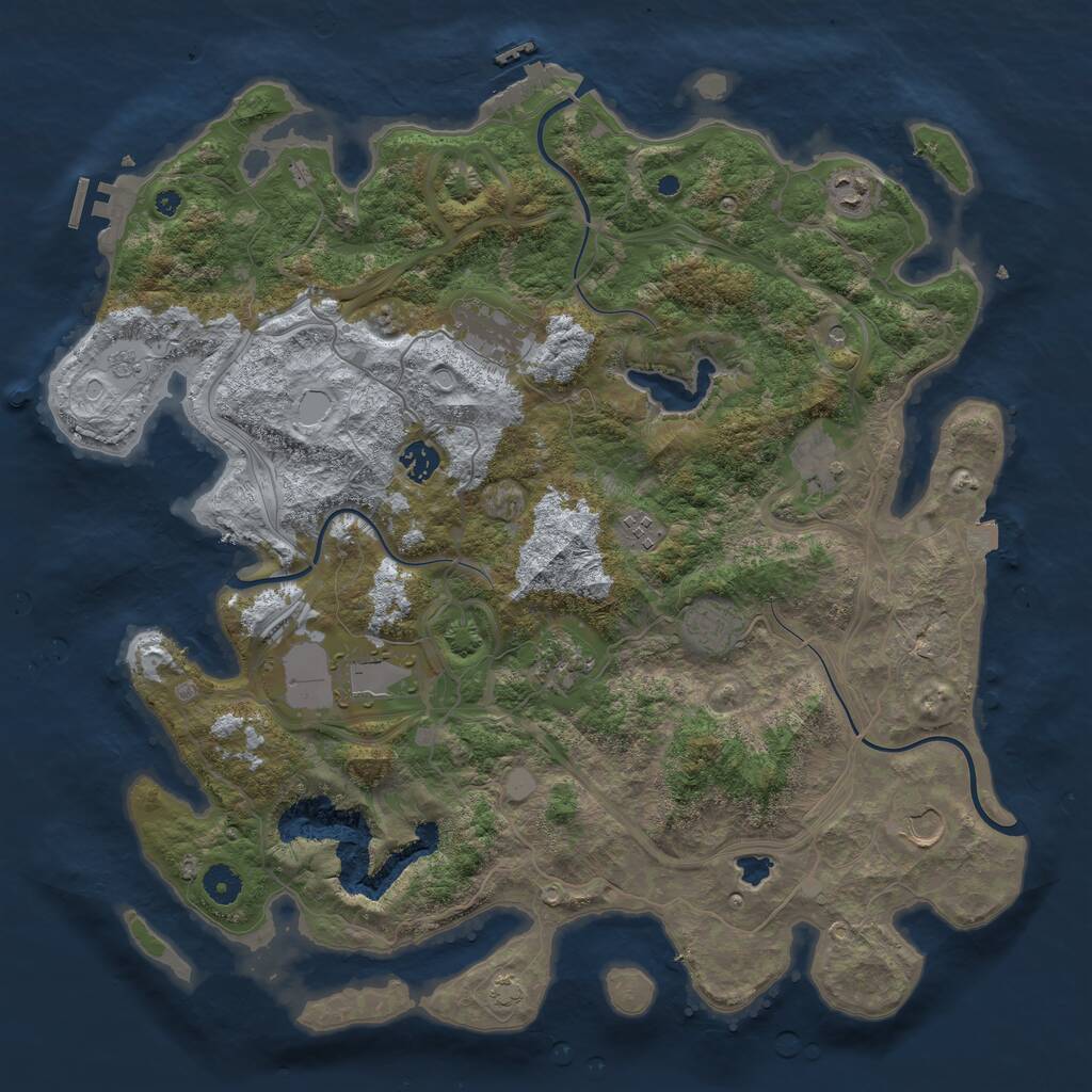 Rust Map: Procedural Map, Size: 4250, Seed: 1006528973, 15 Monuments