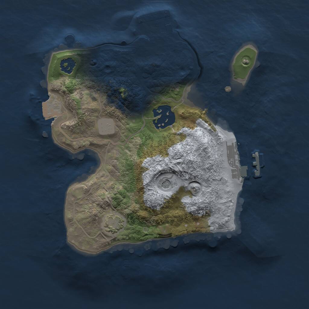 Rust Map: Procedural Map, Size: 2000, Seed: 165089530, 6 Monuments