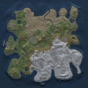 Thumbnail Rust Map: Procedural Map, Size: 3500, Seed: 360119857, 15 Monuments