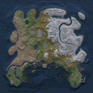 Thumbnail Rust Map: Procedural Map, Size: 3500, Seed: 1652860721, 14 Monuments